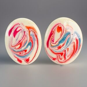 Vintage Colorful Swirl Pierced Earrings